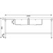 Vogue RVS spoeltafel dubbele spoelbak afdruiprek links en rechts 240x60cm