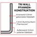 Vogue roestvrij staal & aluminium drielaagse geflarede sauteerpan 20cm