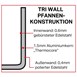 Vogue roestvrij staal & aluminium tri-wand steelpan 20 cm