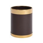 Bolero prullenbak bruin met gouden rand 10,2L