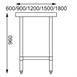 Vogue RVS werktafel zonder achteropstand 90x150x70cm