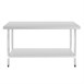 Vogue RVS werktafel zonder achteropstand 90x150x70cm