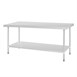 Vogue RVS werktafel zonder achteropstand 90x180x70cm