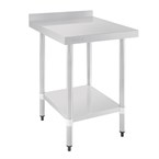 Vogue RVS werktafels met achteropstand 70cm diep