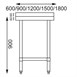 Vogue RVS werktafels met achteropstand 70cm diep