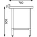 Vogue RVS werktafels met achteropstand 70cm diep