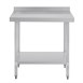 Vogue RVS werktafel met achteropstand 90x90x70cm