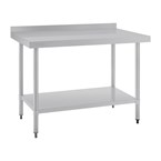 Vogue RVS werktafel met achteropstand 90x120x70cm