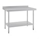 Vogue RVS werktafel met achteropstand 90x120x70cm
