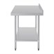 Vogue RVS werktafel met achteropstand 90x120x70cm
