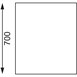 Vogue RVS werktafel met achteropstand 90x150x70cm