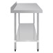 Vogue RVS werktafel met achteropstand 90x180x70cm