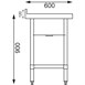Vogue RVS spoeltafel enkele spoelbak met onderblad 75x60cm