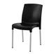 Stapelbare bistro zijstoelen zwart (verpakking van 4)