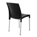 Stapelbare bistro zijstoelen zwart (verpakking van 4)