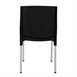 Stapelbare bistro zijstoelen zwart (verpakking van 4)