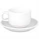 SPECIALE AANBIEDING x24 Athena Hotelware stapelbare theekoppen en schotels (24 stuks)