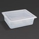 Vogue polypropyleen GN 1/2 bak met deksel 10cm (4 stuks)