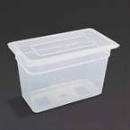 Vogue polypropyleen GN 1/3 bak met deksel 20cm (4 stuks)