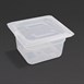 Vogue polypropyleen GN 1/6 bak met deksel 10cm (4 stuks)