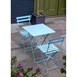 Bolero stalen opklapbare stoelen turquoise (2 stuks)