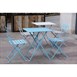 Bolero stalen opklapbare stoelen turquoise (2 stuks)