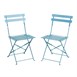 Bolero stalen opklapbare stoelen turquoise (2 stuks)