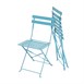 Bolero stalen opklapbare stoelen turquoise (2 stuks)