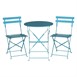 Bolero ronde stalen opklapbare tafel turquoise 59,5cm