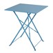 Bolero vierkante opklapbare stalen tafel turquoise 60cm