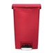 Rubbermaid Slim Jim Front Step pedaalemmer 50L rood