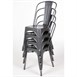 Bolero Bistro stalen stoel grijs (4 stuks)