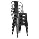 Bolero Bistro stalen stoel zwart (4 stuks)