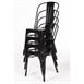Bolero Bistro stalen stoel zwart (4 stuks)
