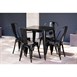 Bolero Bistro stalen stoel zwart (4 stuks)