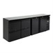 Polar u-serie dubbele deur back bar toonbank koelkast met laden