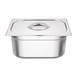 Vogue RVS Gastronorm Bakken Set 2 x 1/2 Met Deksels