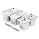 Vogue RVS Gastronorm Bakken Set 2x 1/3 2x 1/6 Met Deksels