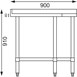 Vogue RVS werktafel hoekelement 70cm
