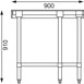 Vogue RVS werktafel hoekelement 70cm