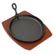 Olympia gietijzeren schaal met los handvat 22cm