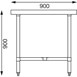 Vogue roestvrijstalen middentafel 1800mm