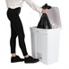 Jantex afvalemmer wit 65L