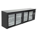 Polar u-serie vier-deurs displaykoeler voor achter de bar