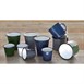 Olympia Emaille sauspotje wit en blauw 11,4cl (6 stuks)