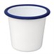 Olympia Emaille sauspotje wit en blauw 11,4cl (6 stuks)