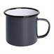 Olympia Emaille mok grijs 35cl (6 stuks)
