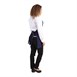 Whites halterschort met V-hals donkerblauw