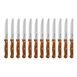 Olympia steakmessen met ronde punt hout (12 stuks)