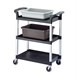 Cambro KD serveerwagen met 3 bladen zwart